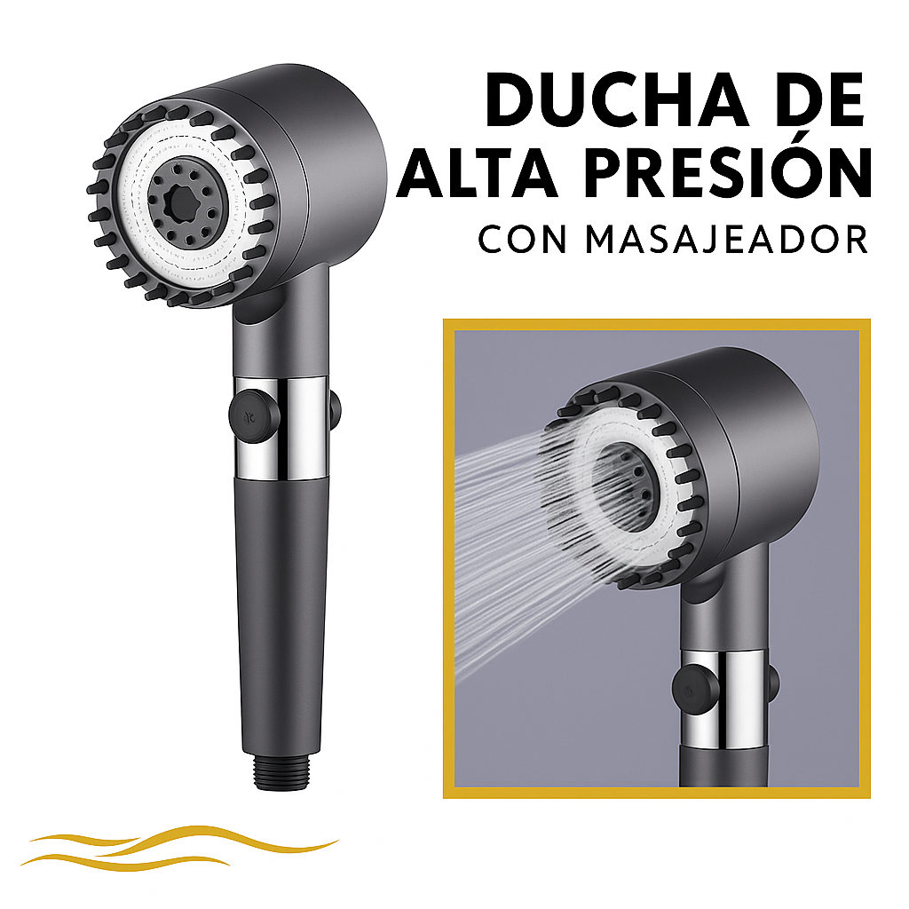 Cabezal De Ducha Con Masajeador Alta Pre